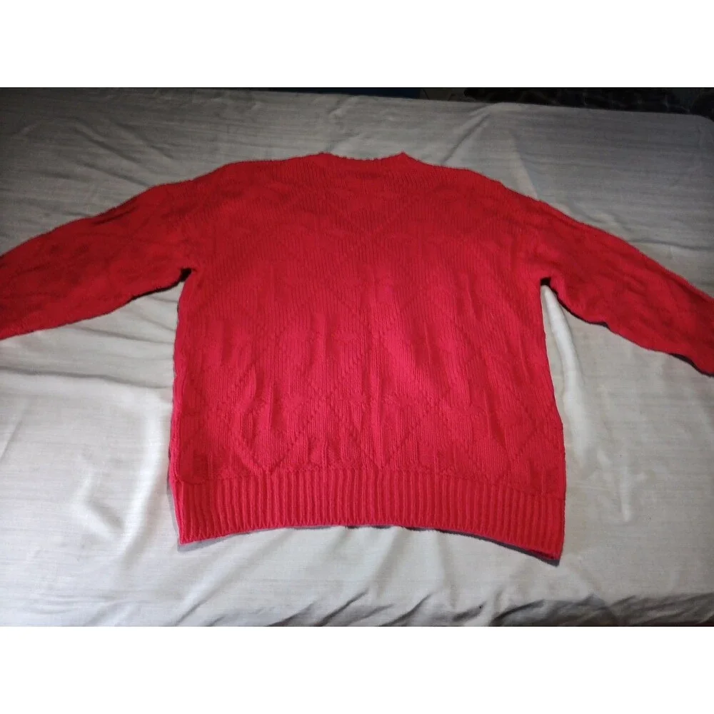Lord Jeff Sweater 100% Fine Cotton Pullover Made In USA Red Men’s XL Vintage